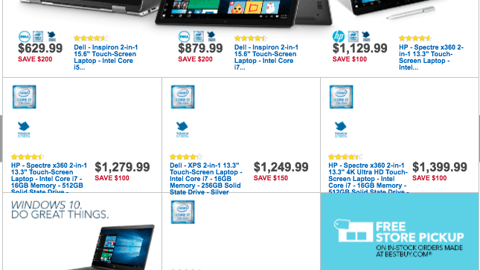 Best Buy 'Save Up to $150' Feature